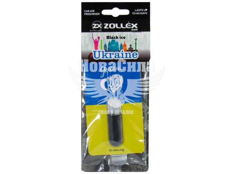 Ароматизатор (Zollex) Ukraine Black Ice (рідкий картка) 5мл.