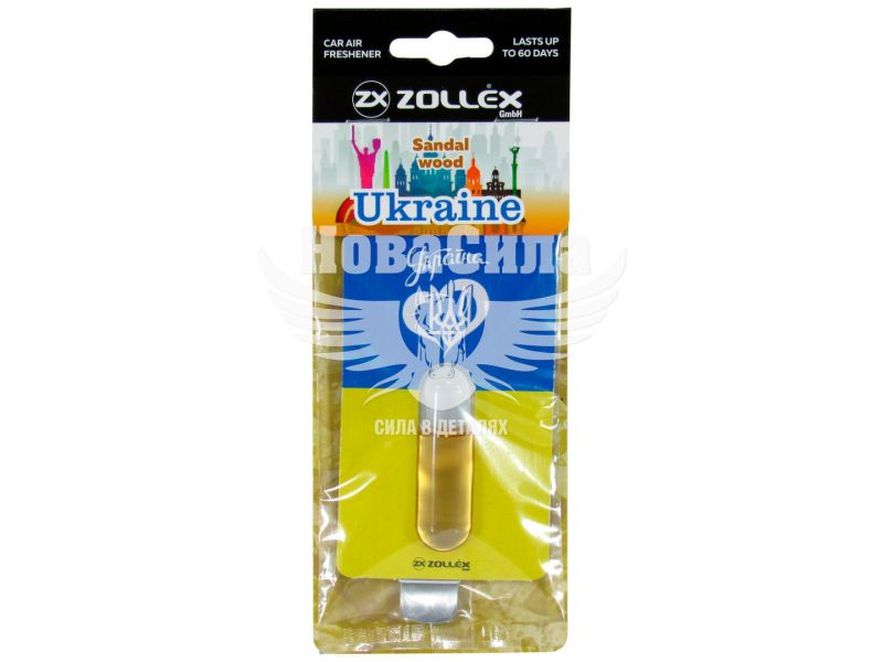 Ароматизатор (Zollex) Ukraine Sandal Wood (рідкий картка) 5мл.