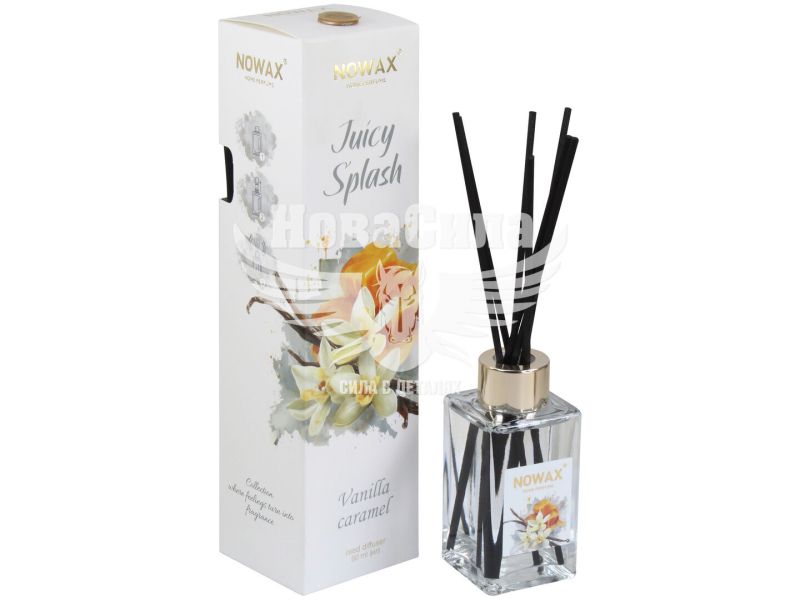 Ароматизатор (Nowax) Juicy Splash Vanilla Caramel (рідкий в банці) 90мл.