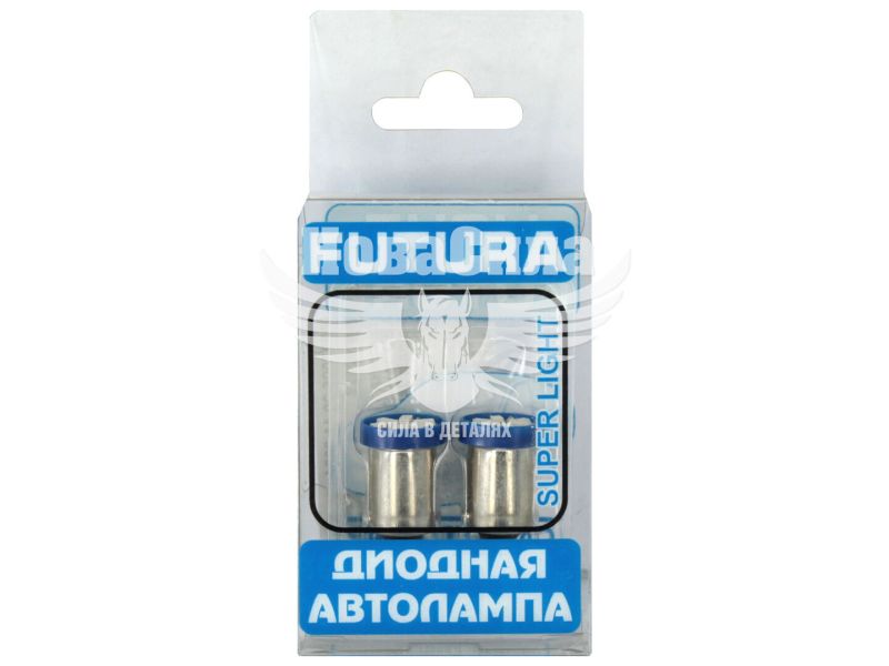Лампочка з цоколем LED T4W SMD синя 6-діодів 24V-0,7Вт BA9s (Futura) (к-т.-2шт.)