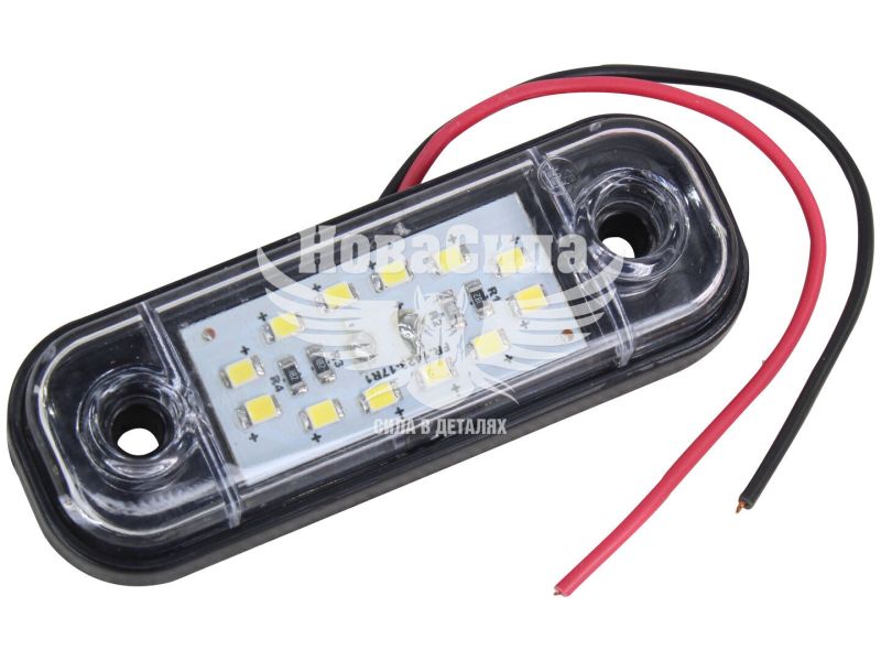Ліхтар габаритний універсальний (Tempest) LED 24V білий прямокутний