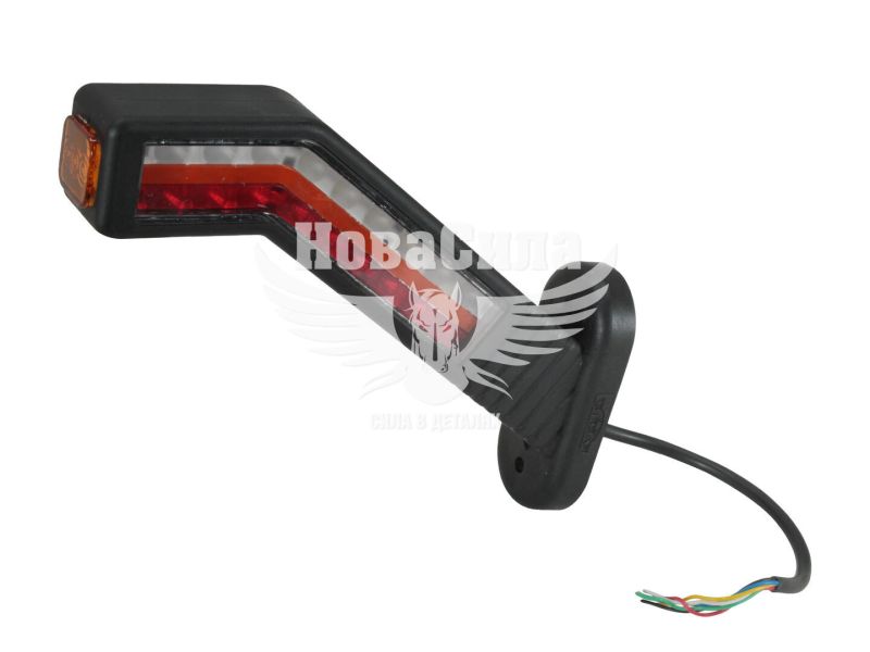 Ліхтар габаритний ріжок (Isiksan) LED 12-24V косий довгий (led) лівий
