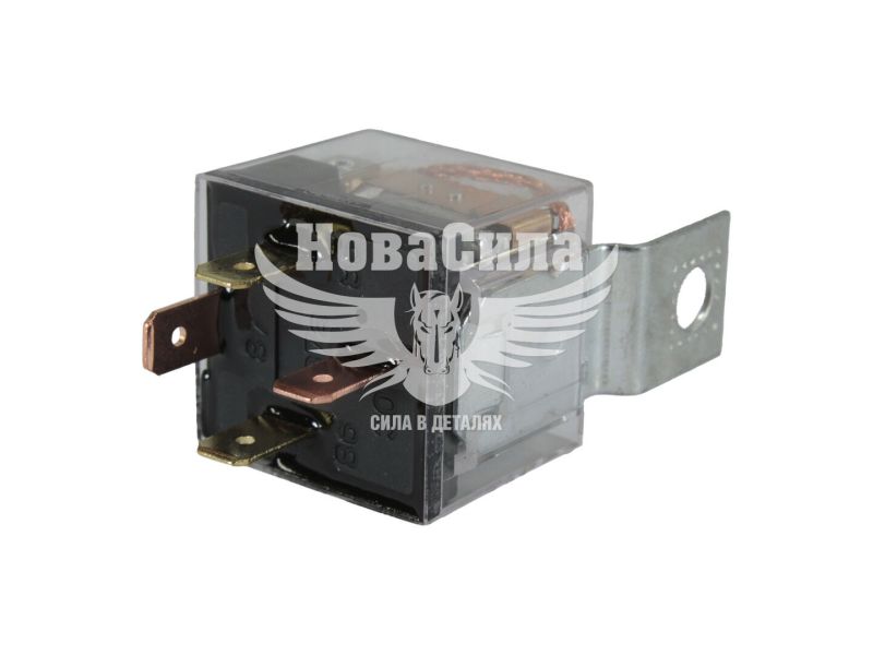 Реле в блок запоб. 5320-Камаз 4-кон. 40А, 24V (КНР) прозоре (з кроншт.)