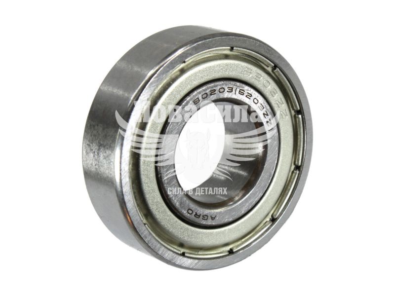 Підшипник шариковий 80203 6203-ZZ (Agro) (40х17х12) пер. опори первин. вала КПП ГАЗ, Волга, Газель