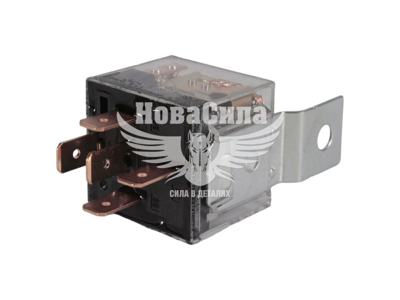 Реле в блок запоб. 5320-Камаз 5-кон. 40А, 24V (КНР) прозоре (з кроншт.)