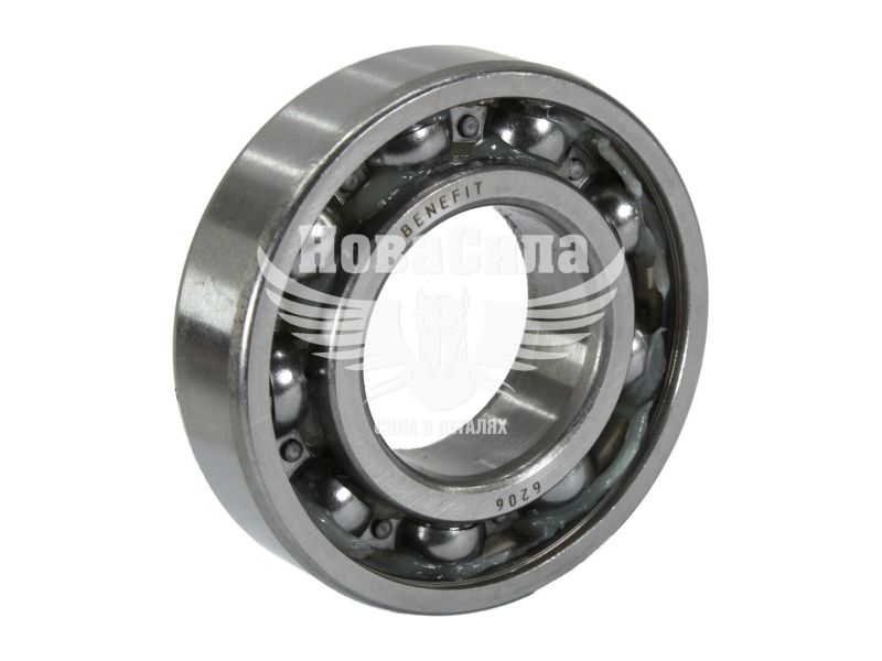 Підшипник шариковий 206 6206 (Benefit) (62х30х16) рул. упр. МАЗ, МТЗ, Т-150, шест. зад. хода МТЗ