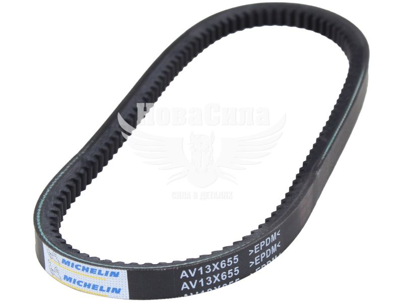 Ремінь клиновий 13х655 зуб. (Michelin) генер. Hyundai Lantra з96-02р.в. (1.6)