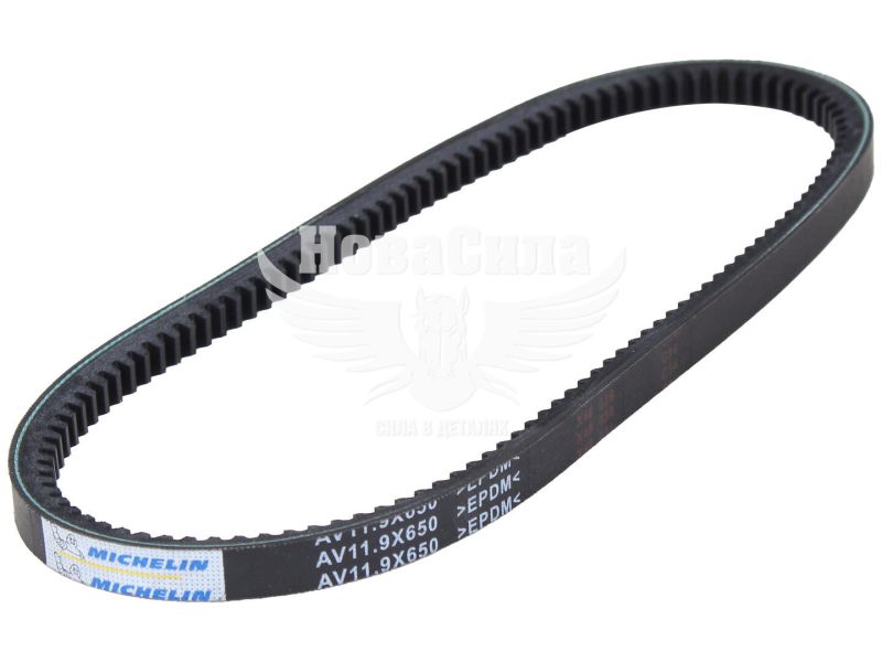 Ремінь клиновий 11.9х650 зуб. (Michelin) генер. VW Passat з88-93р.в. 1.6TD, 1.9D