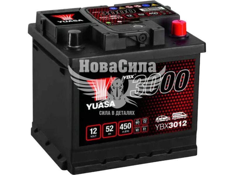 АКБ Азія 52-А/Ч (Yuasa) (R+) 450A (207х175х190)