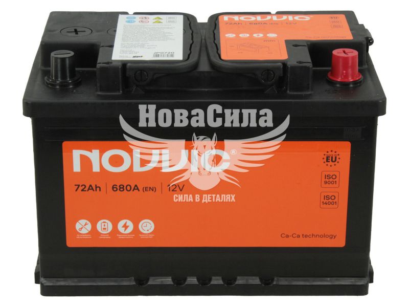 АКБ 72-А/Ч (Novvic) (R+) 680A (276х175х190мм.)