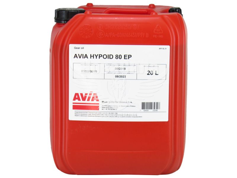 Трансмісійна олива 80W-90 (AVIA) Hypoid 80EP GL-5 20л.