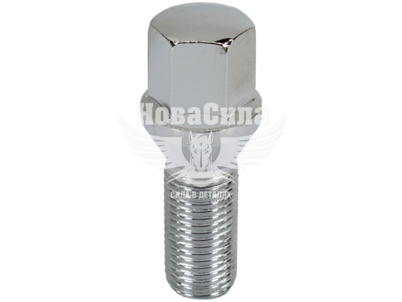 Болт колеса унів. 14x1,5x28 хром ключ 17 конус (Walline)