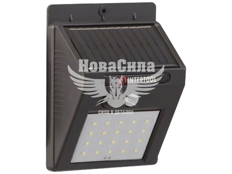 Вуличний світильник на сонячній батареї з датчиком руху (Intertool) 20 SMD (LB-0112)