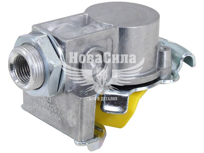 Кран повітряний М16х1,5мм. жовт. без клапана (PE Automotive) (076.898-00A)