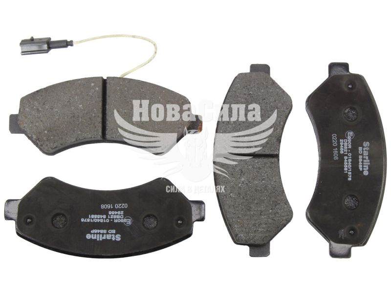 Колодки гальмівні Fiat Ducato з06р.в. перед. (Brembo) (Starline) (BD S846P)