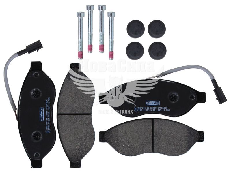 Колодки гальмівні Fiat Ducato з06р.в. перед. (Brembo) (Champion) з датчиком (573260CH)