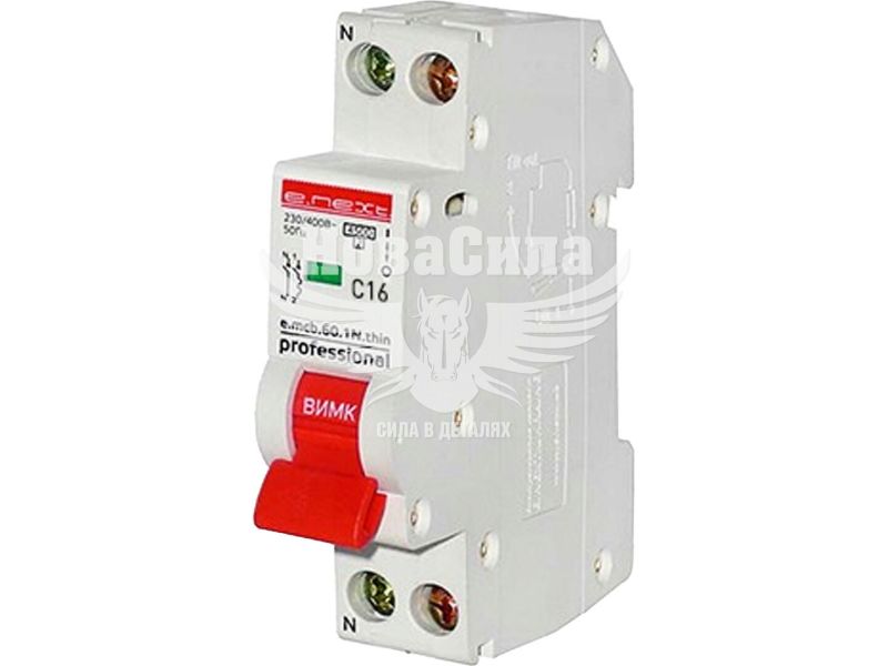 Автоматичний вимикач E.NEXT e.mcb.pro.60.1N.С16.thin 1р+N C16A 4,5kA 1М (p055001)