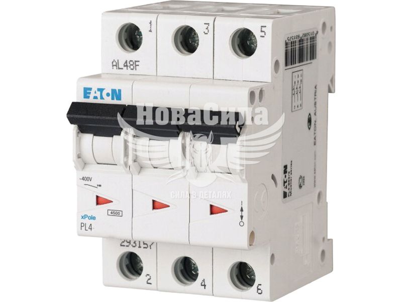 Автоматичний вимикач EATON PL4-C20/2 3P C20A 4,5kA 3М (293161)
