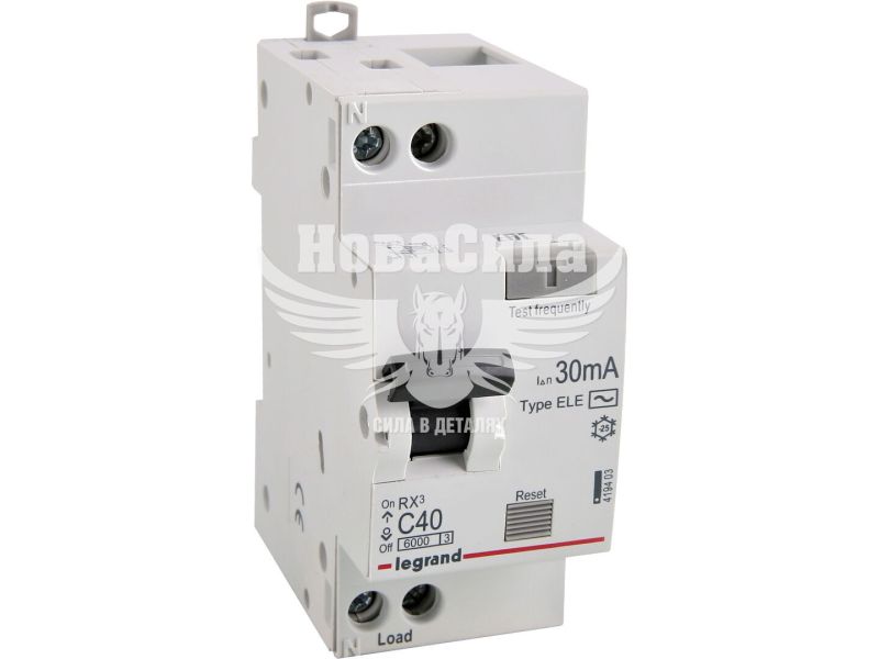 Диференціальний автомат LEGRAND RX3 1P+NC 40A 30мA AC (419403)