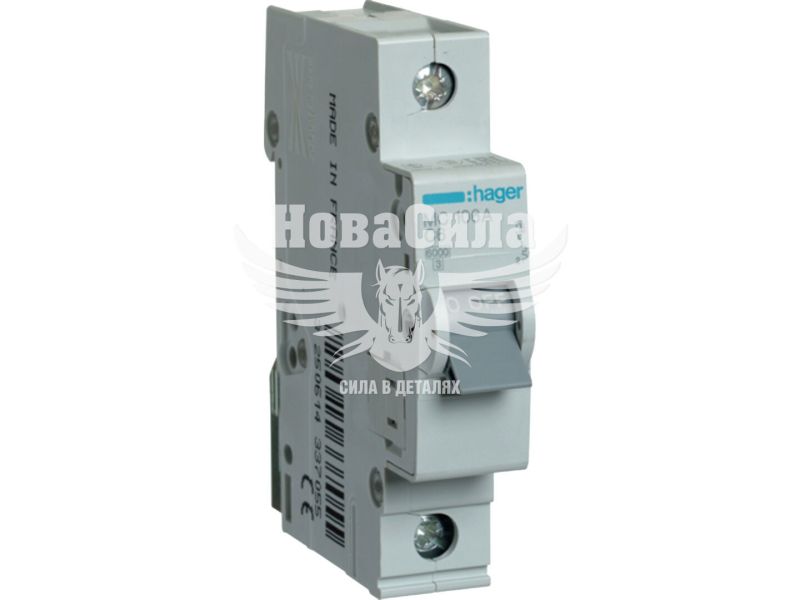 Автоматичний вимикач Hager 1P C6A 6kA 1М (MC106A)