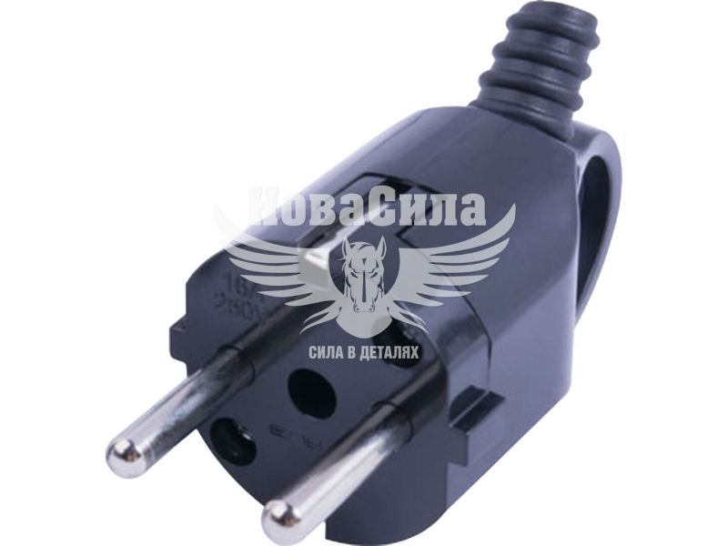 Вилка електрична E.NEXT e.plug.angle.006.16,з заземленням, 16А, кутова, чорна, з ручкою (s9100047)