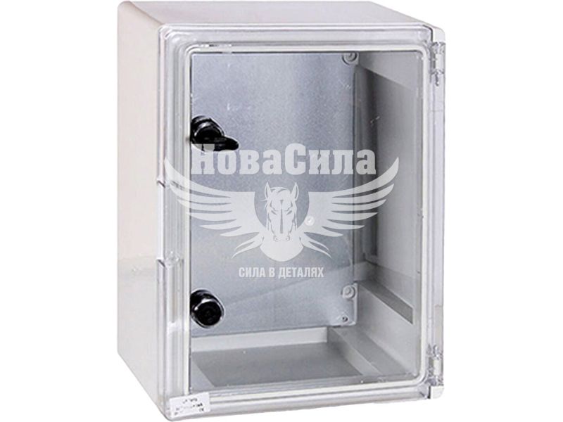 Корпус удароміцний з АБС-пластика E.NEXT e.plbox.350.500.195.tr, 350х500х195мм, IP65 з прозорими дверцятами (CP5017)