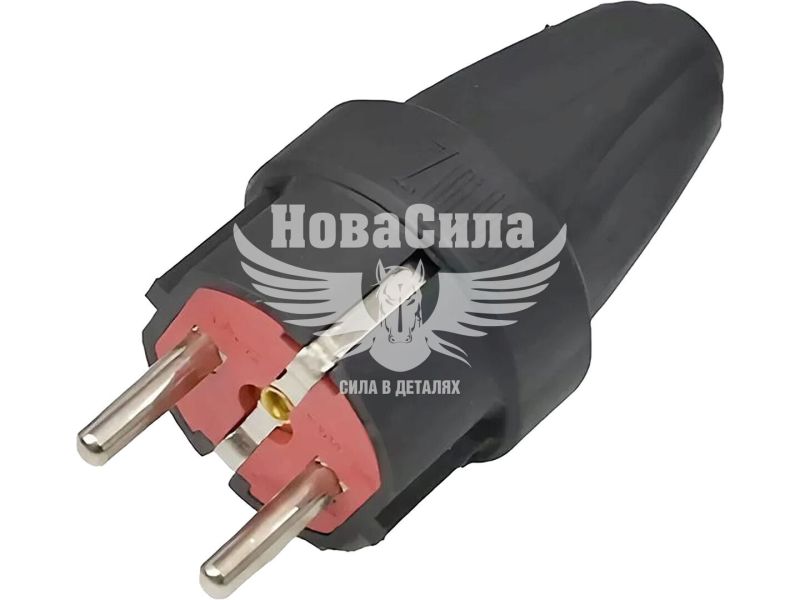 Вилка електрична Horoz Electric з заземленням 16А (каучук) (300-000-804)