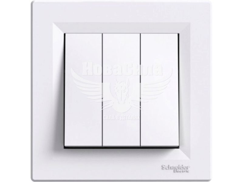 Вимикач потрійний Schneider Electric Asfora білий (EPH2100121)