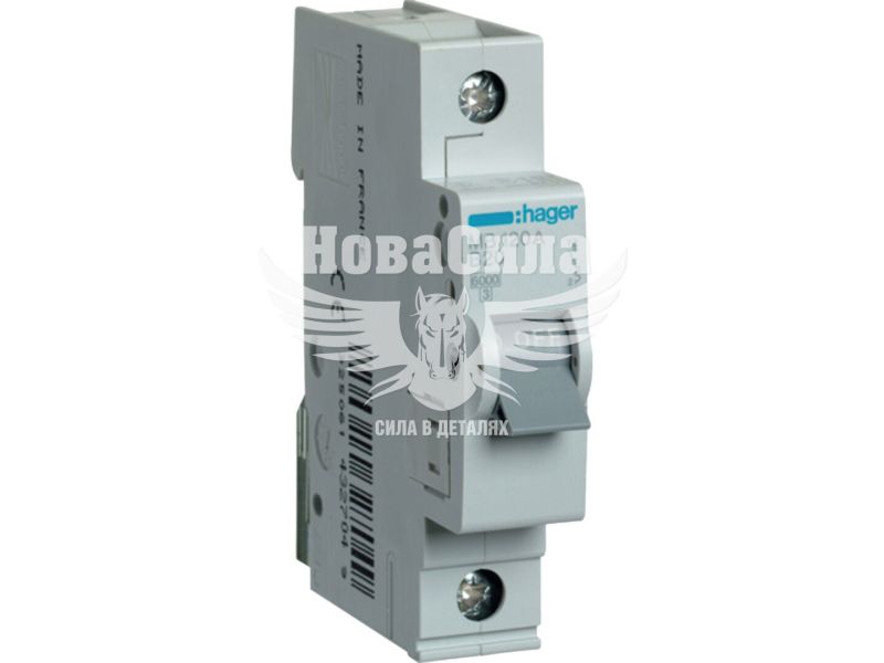 Автоматичний вимикач Hager 1P B20A 6kA 1М (MB120A)