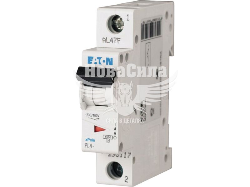 Автоматичний вимикач EATON PL4-C63/1 1P C63A 4,5kA 1М (293130)