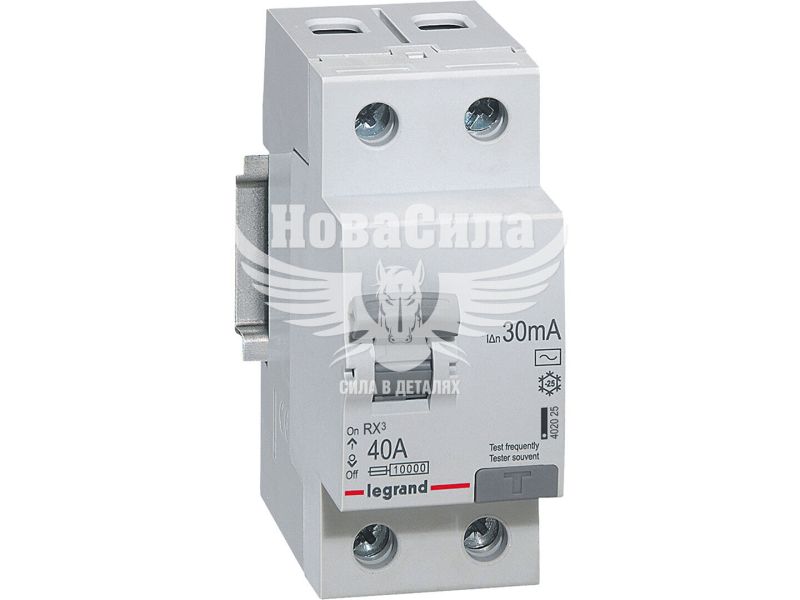 Вимикач диференціального струму LEGRAND RX3 1Р+N 40А 30mA AC (ПЗВ) (402025)