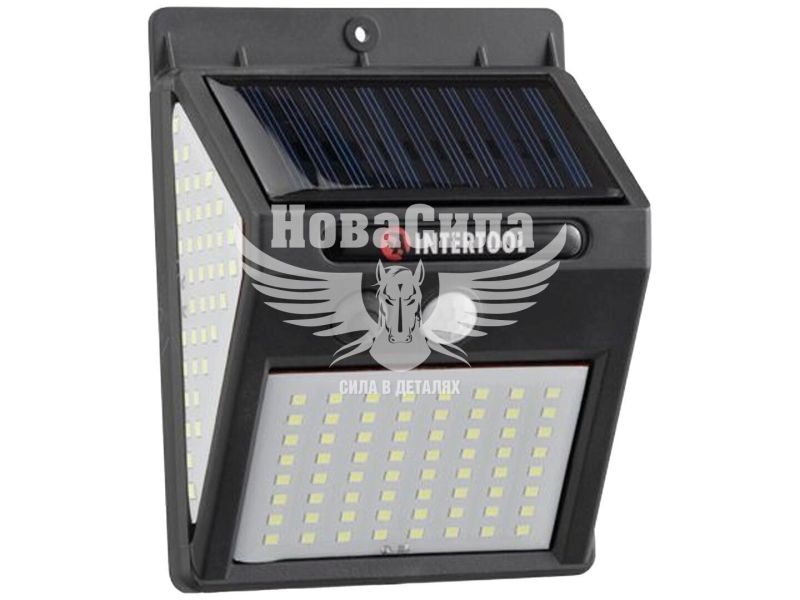 Вуличний світильник на сонячній батареї з датчиком руху (Intertool) 144 SMD (LB-0114)