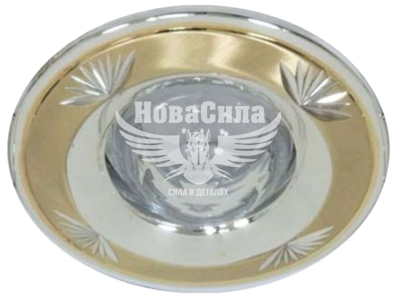 Світильник вбудований Feron 2011DL круглий під лампу G5.3 MR16, золото срібло (2203)