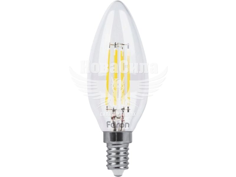 Світлодіодна лампа Feron E14 Filament LB-68 4Вт 4000K C37 Свіча (4970)