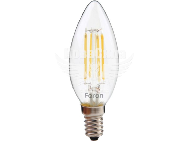 Світлодіодна лампа Feron E14 Filament LB-160 7Вт 4000K C37 Свіча (6936)
