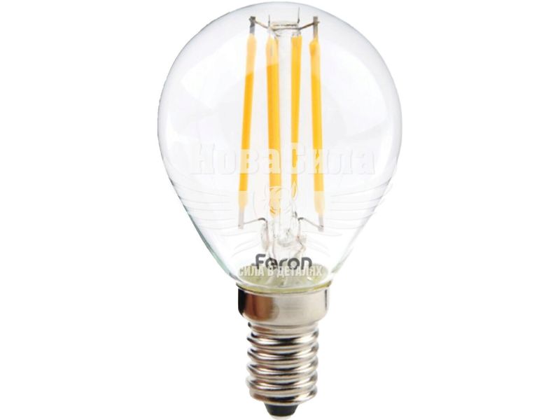 Світлодіодна лампа Feron E14 Filament LB-61 4Вт 4000K P45 (4781)