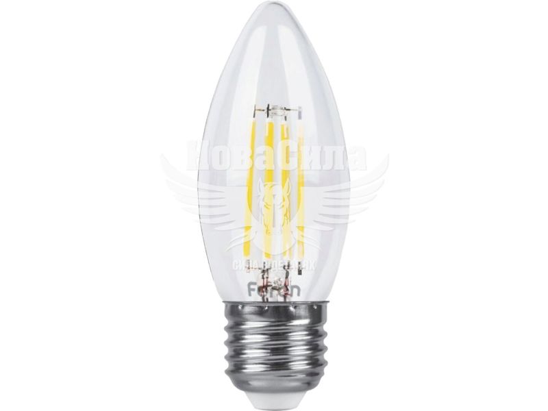 Світлодіодна лампа Feron E27 Filament LB-68 4Вт 4000K C37 Свіча (5241)
