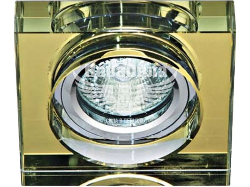 Світильник вбудований Feron 8180-2 квадратний під лампу G5.3 MR16, жовтий (3746)