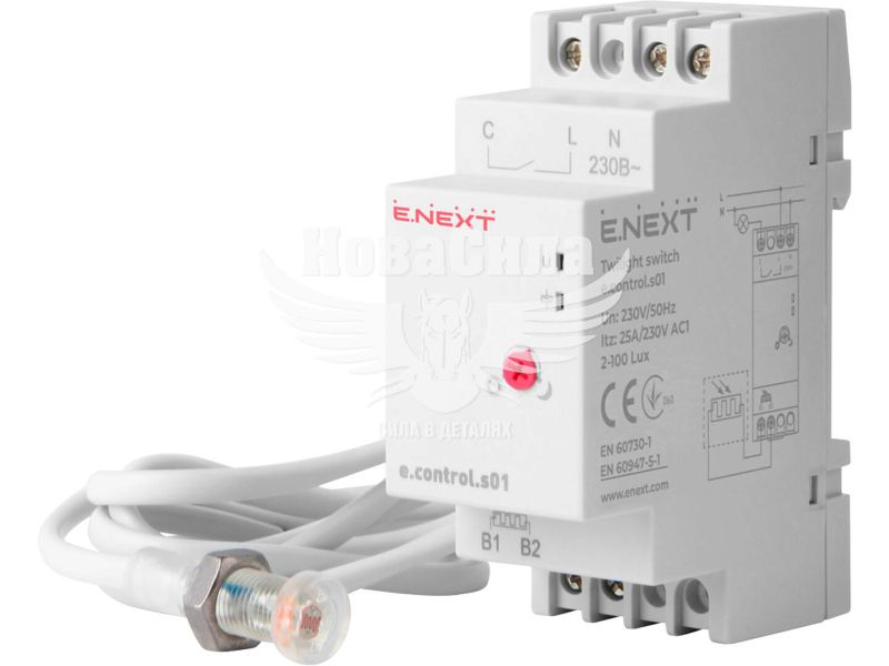 Реле сутінкове E.NEXT e.control.s01 з зовнішнім датчиком (i0310014)