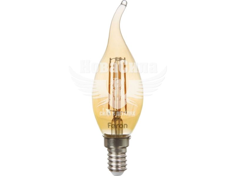Світлодіодна лампа Feron E14 Filament LB-59 4Вт 2200K CF37 Свіча на вітрі (5628)