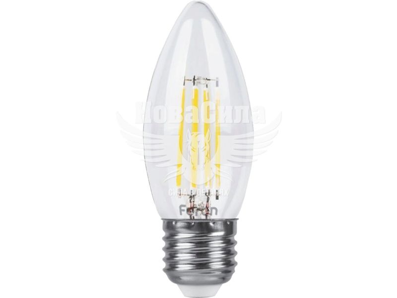 Світлодіодна лампа Feron E27 Filament LB-68 4Вт 2700K C37 Свіча (5240)