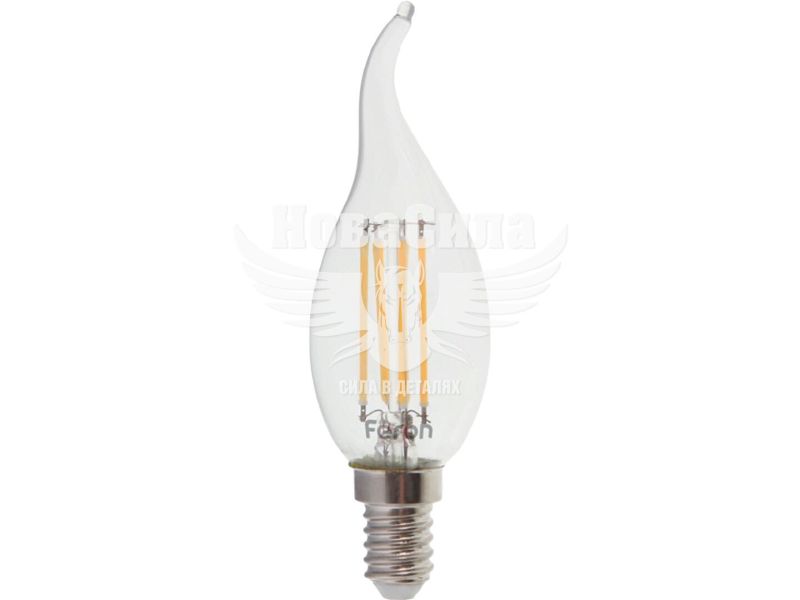 Світлодіодна лампа Feron E14 Filament LB-59 4Вт 2700K CF37 Свіча на вітрі (4847)