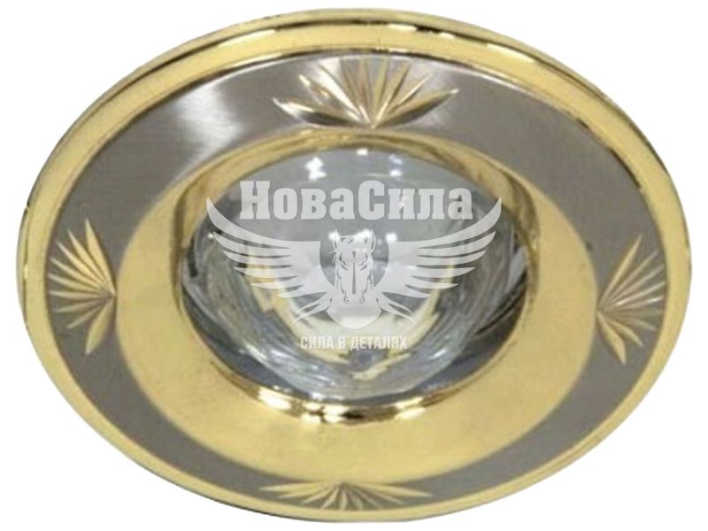 Світильник вбудований Feron 2011DL круглий під лампу G5.3 MR16, титан золото (2204)