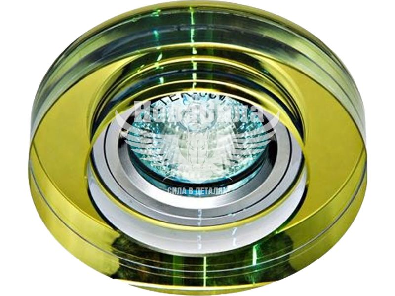 Світильник вбудований.Feron 8080-2 круглий під лампу G5.3 MR16, жовтий (3742)