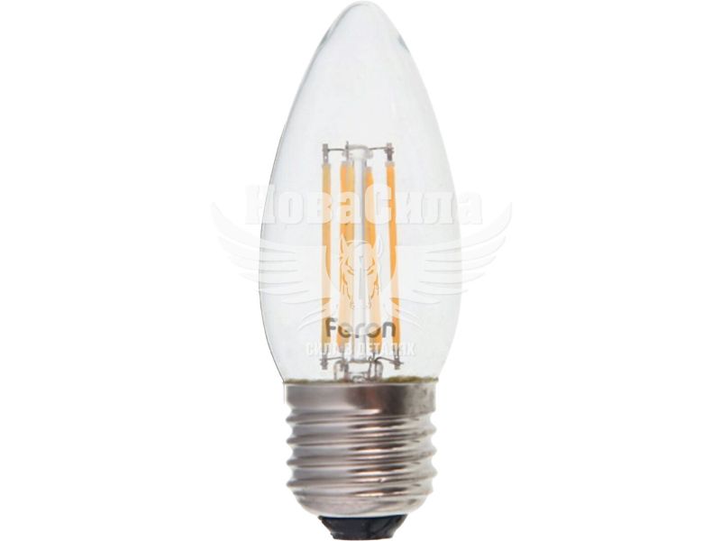 Світлодіодна лампа Feron E27 Filament LB-58 4Вт 2700K C37 Свіча (4843)