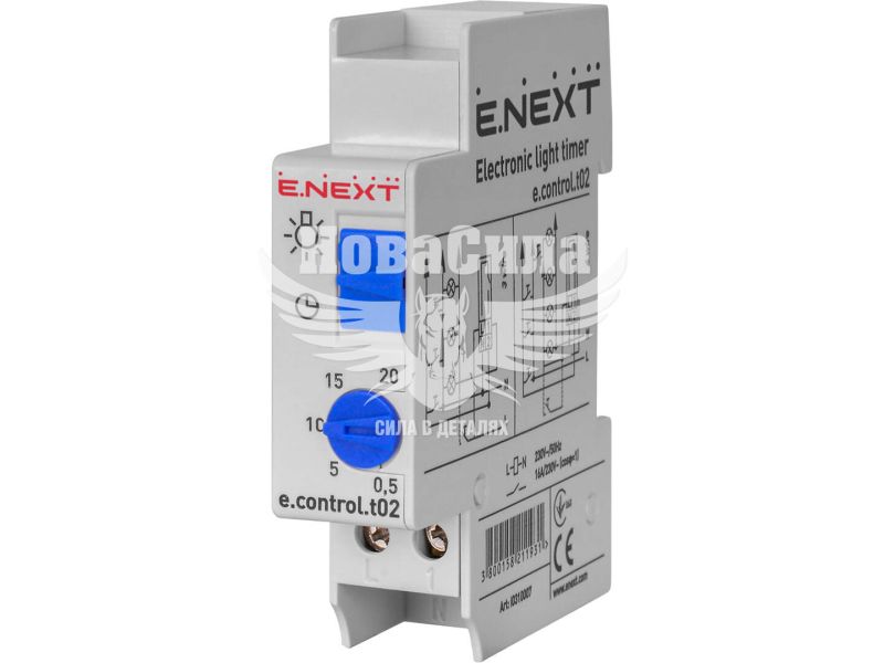 Реле часу E.NEXT e.control.t02 (освітлення електронний) (i0310007)