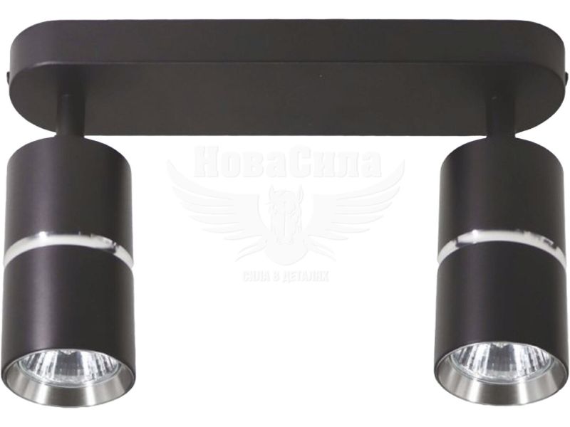 Світильник накладний Ardero ML312-2 BAMBOO поворотний під лампу GU10 MR16, чорний хром (8075)