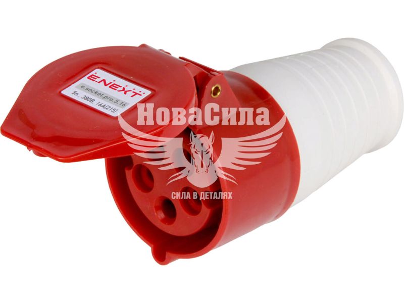 Силова розетка переносна E.NEXT e.socket.pro.5.16, 5п., 380В, 16А (215) (p012018)