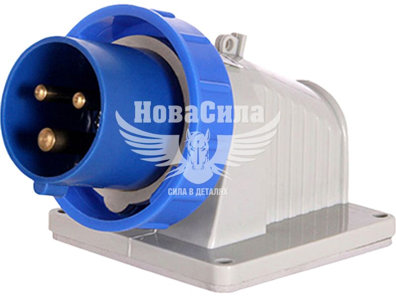 Силова вилка стаціонарна E.NEXT 2Р+Z, 250В, 16А, IP67 (3624-230)