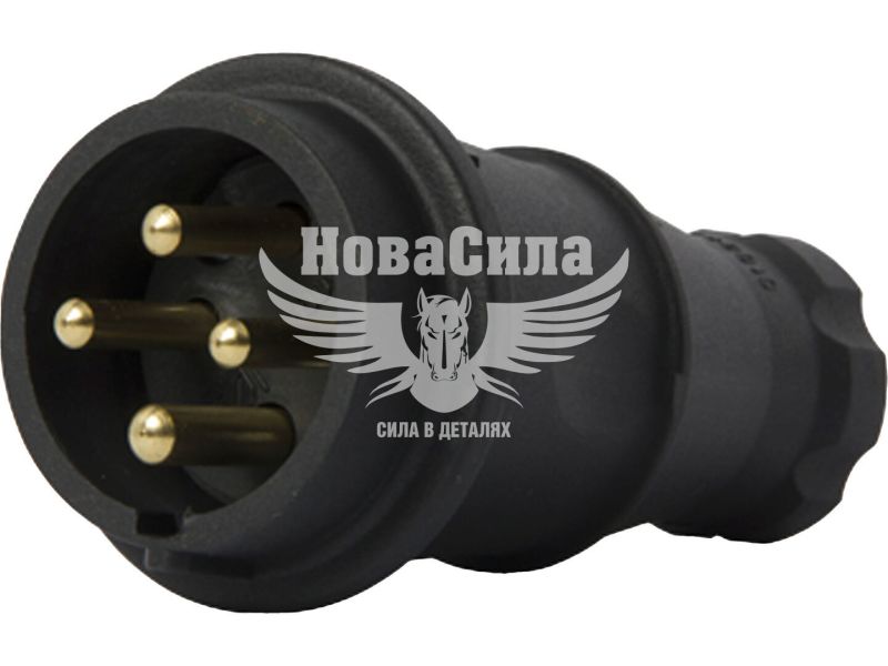 Силова вилка переносна каучукова E.NEXT e.plug.rubber.060.16, 4п., 16А (s9100035)
